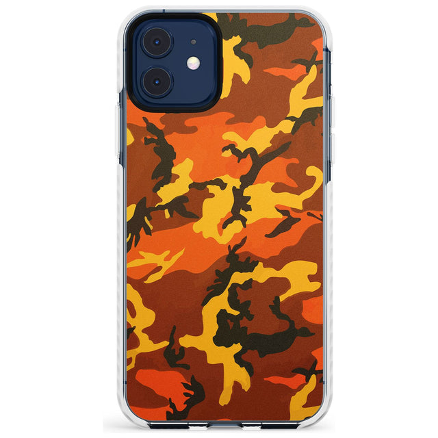 Orange Camo Impact Phone Case for iPhone 11