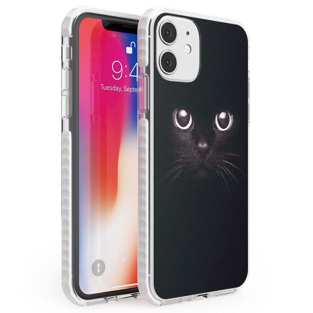 Black Cat Phone Case iPhone 11 / Impact Case,iPhone 12 / Impact Case,iPhone 12 Mini / Impact Case Blanc Space