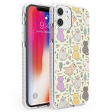 Cat Pattern Cream Phone Case iPhone 11 / Impact Case,iPhone 12 / Impact Case,iPhone 12 Mini / Impact Case Blanc Space