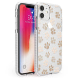 Paw Prints Phone Case iPhone 11 / Impact Case,iPhone 12 / Impact Case,iPhone 12 Mini / Impact Case Blanc Space