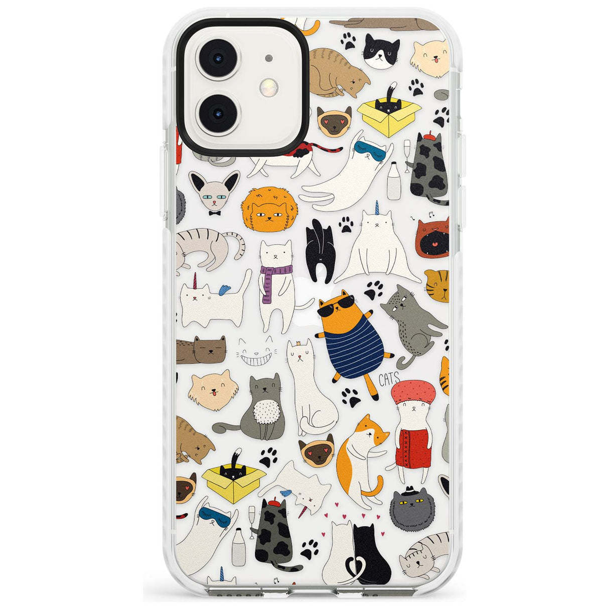 Cartoon Cat Collage - Colour Slim TPU Phone Case for iPhone 11