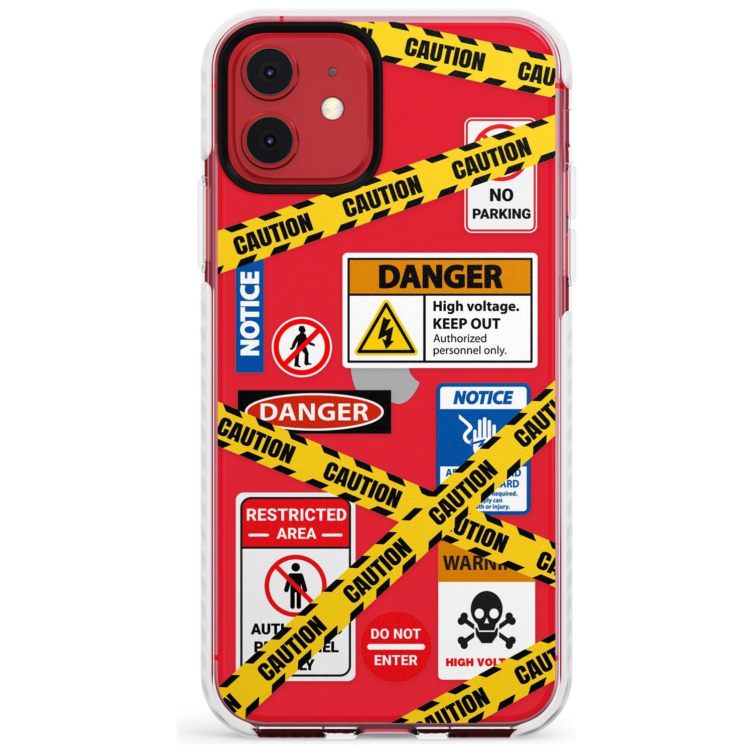 CAUTION Slim TPU Phone Case for iPhone 11