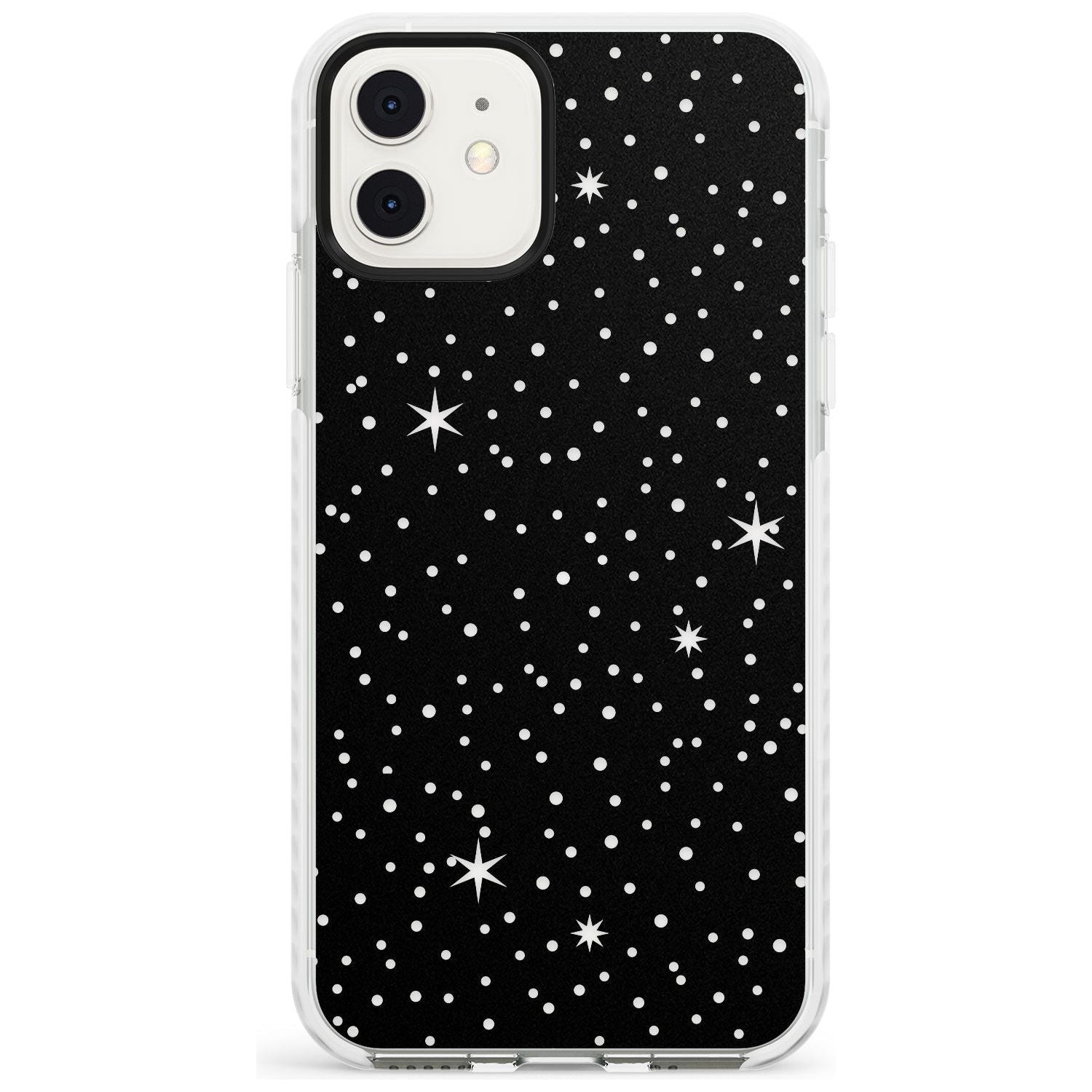 Celestial  Cut-Out Stars Phone Case iPhone 11 / Impact Case,iPhone 12 / Impact Case,iPhone 12 Mini / Impact Case Blanc Space
