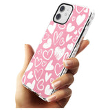 Chalk Hearts Impact Phone Case for iPhone 11