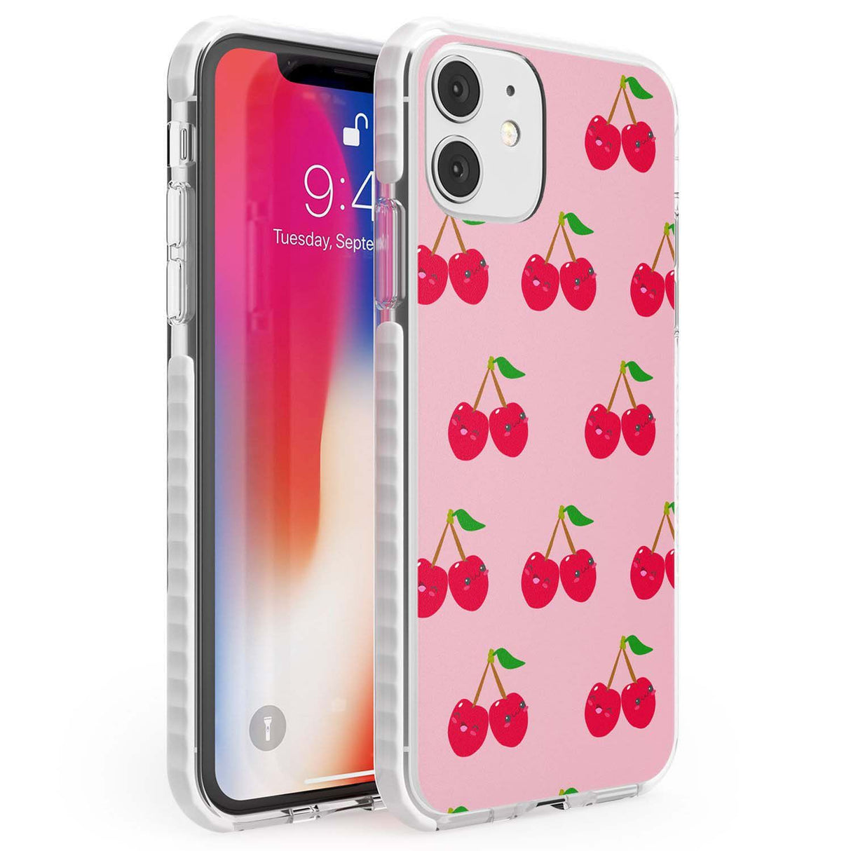 Cheeky Cherry Phone Case iPhone 11 / Impact Case,iPhone 12 / Impact Case,iPhone 12 Mini / Impact Case Blanc Space