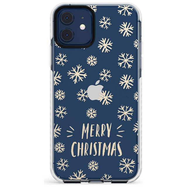 Christmas Snowflake Pattern Impact Phone Case for iPhone 11