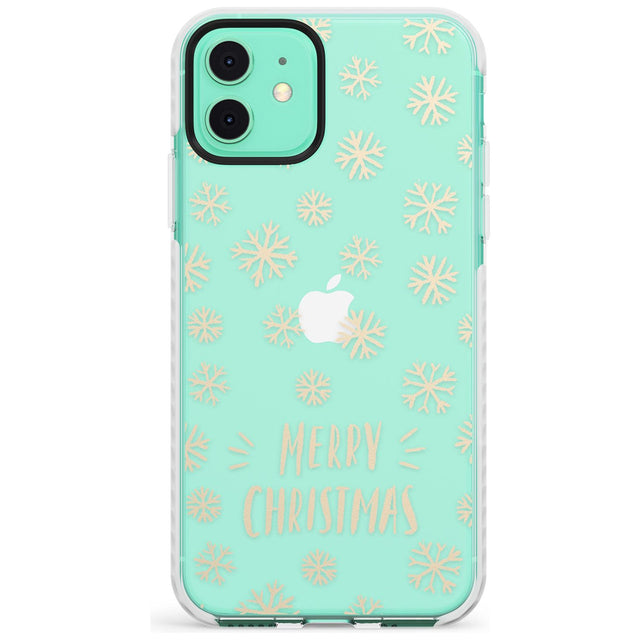 Christmas Snowflake Pattern Impact Phone Case for iPhone 11