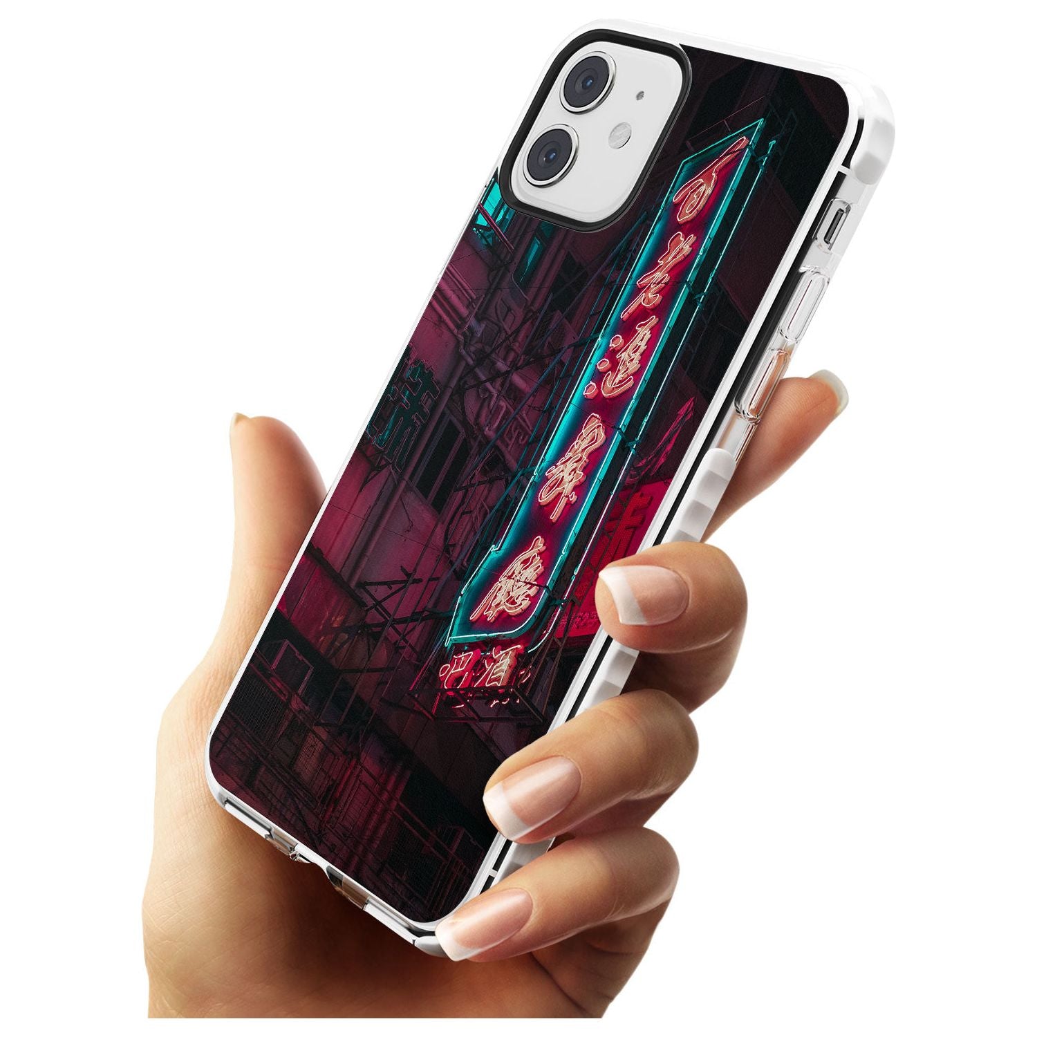 Large Kanji Sign - Neon Cities Photographs Impact Phone Case for iPhone 11