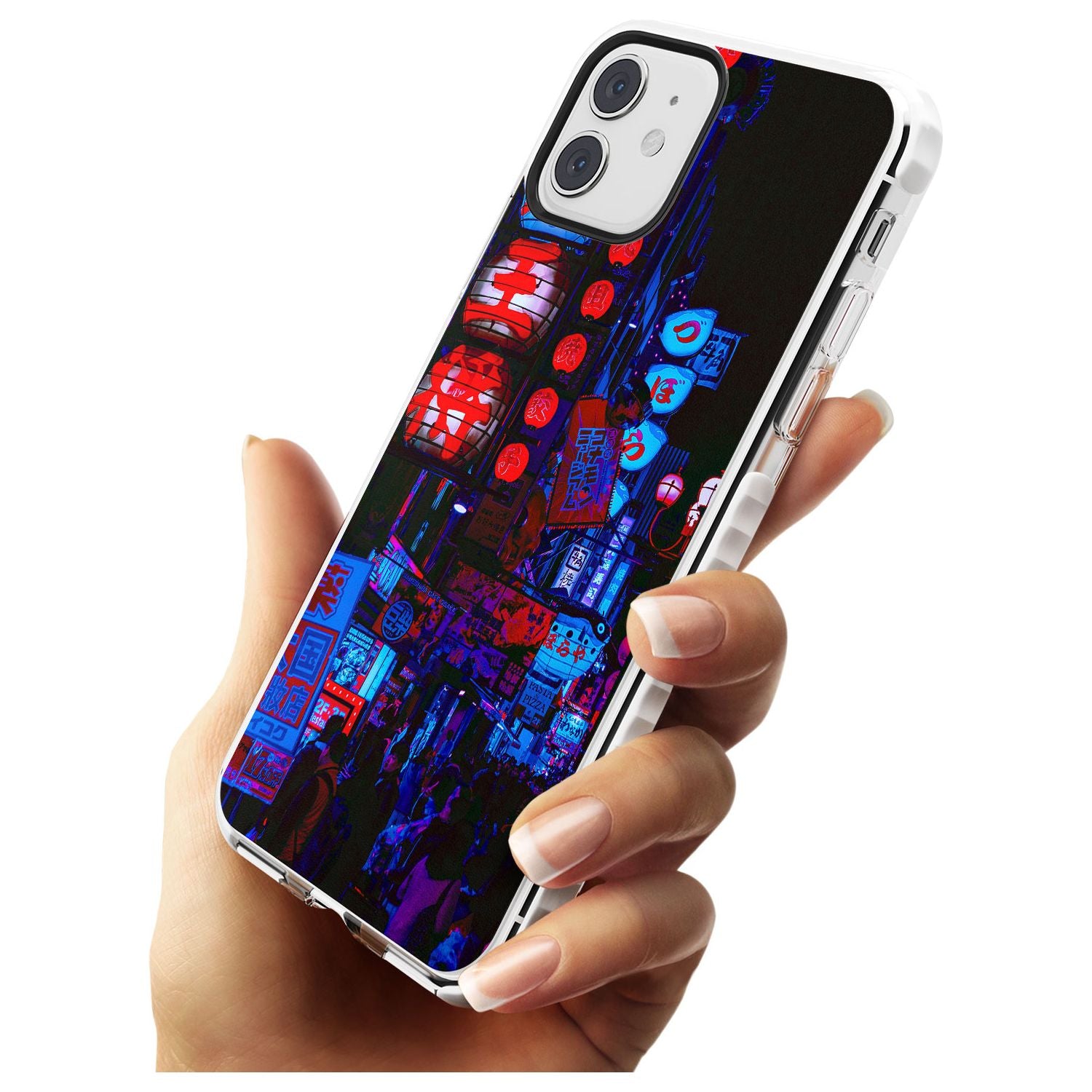 Red & Turquoise - Neon Cities Photographs Impact Phone Case for iPhone 11