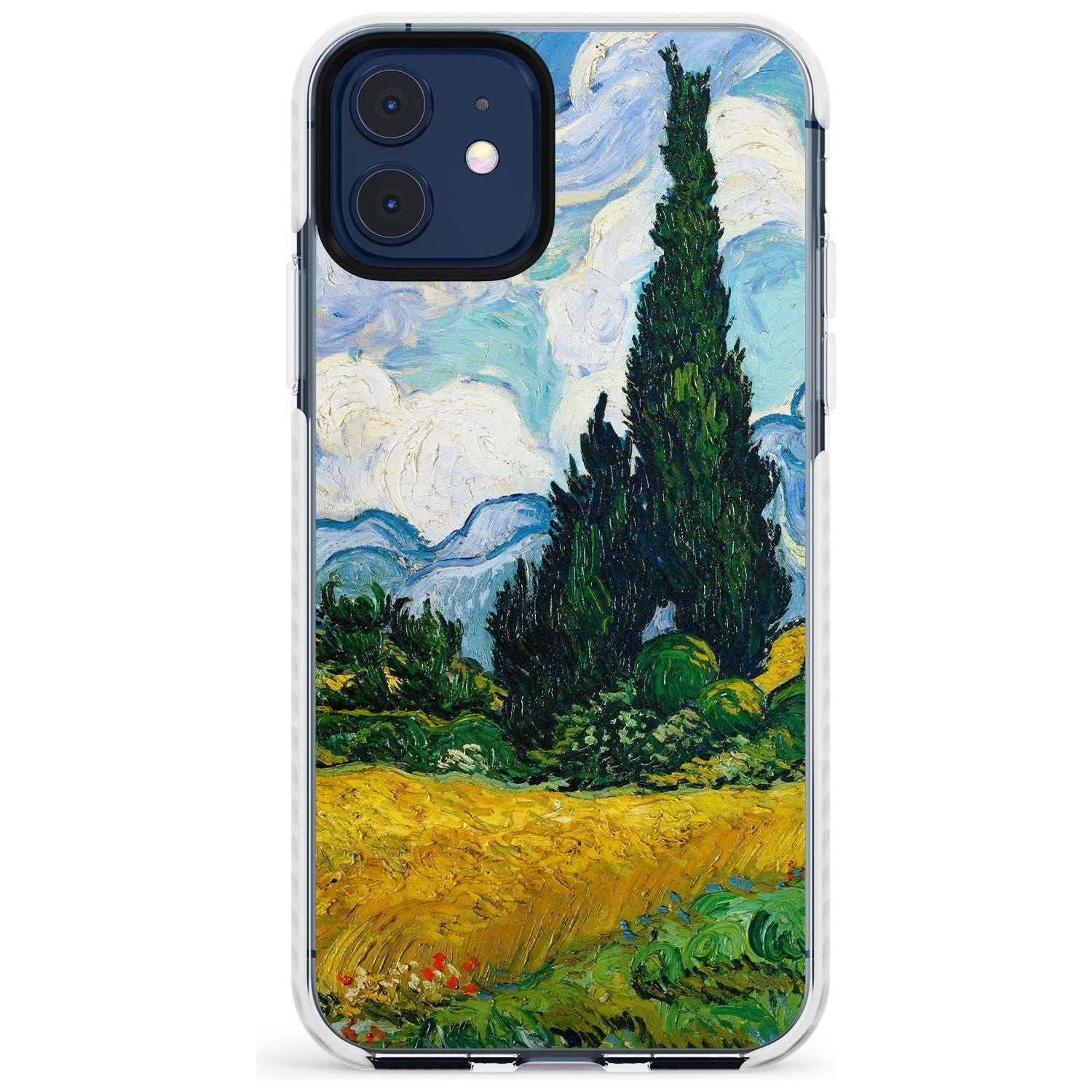 Wheat Field with Cypresses by Vincent Van Gogh Slim TPU Phone Case for iPhone 11