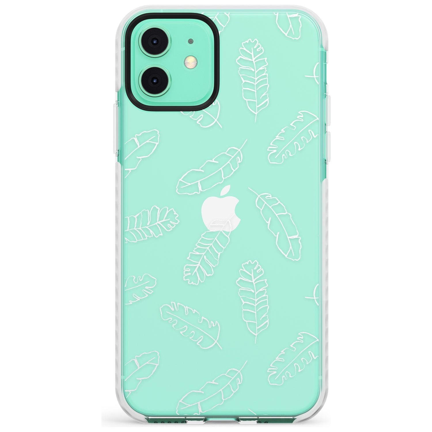 Clear Botanical Designs: Palm Leaves Slim TPU Phone Case for iPhone 11