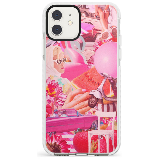 Vintage Collage: Pink Glamour Impact Phone Case for iPhone 11