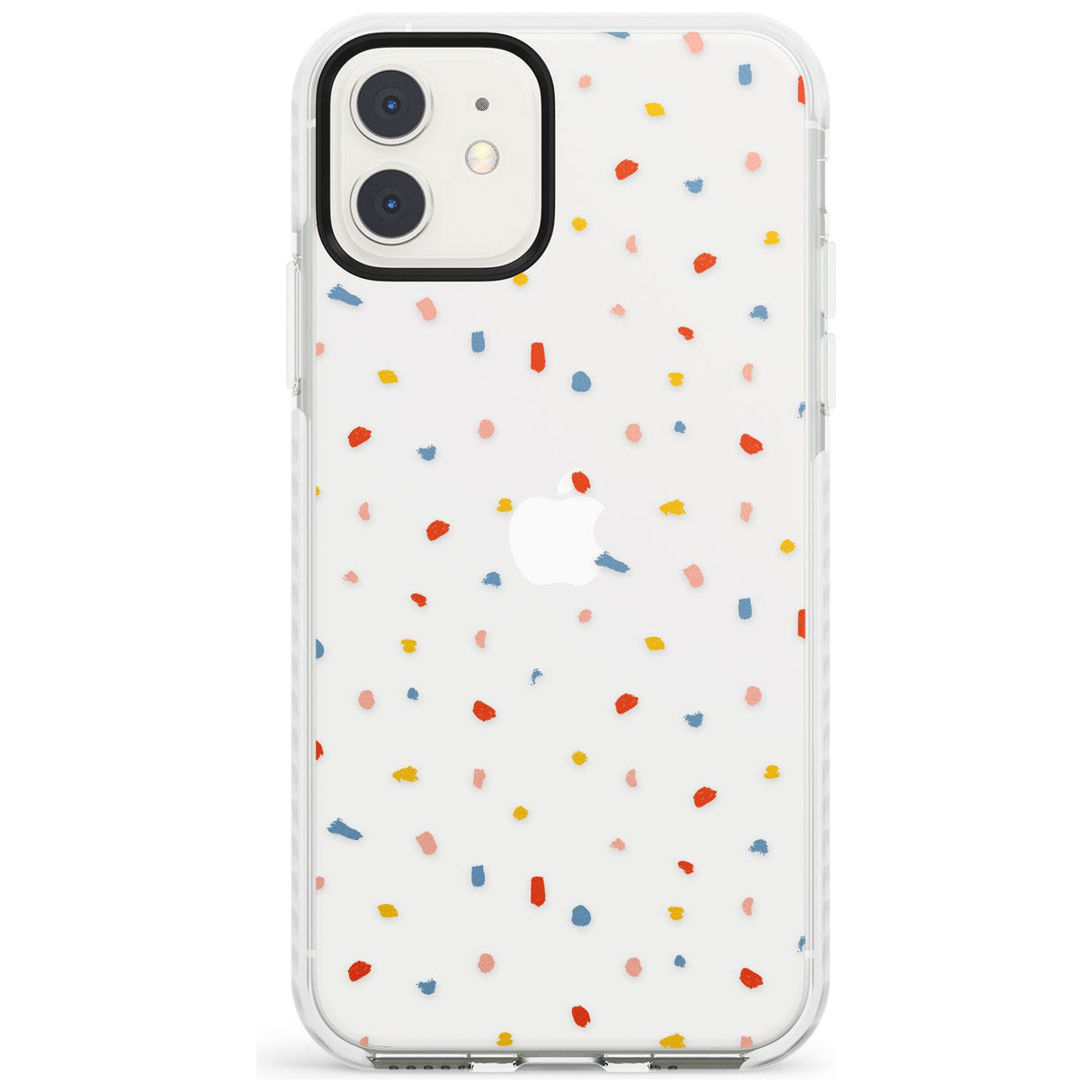 Small Confetti Print Clear iPhone Case  Impact Case Phone Case - Case Warehouse