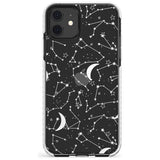 White Constellations on Clear Slim TPU Phone Case for iPhone 11