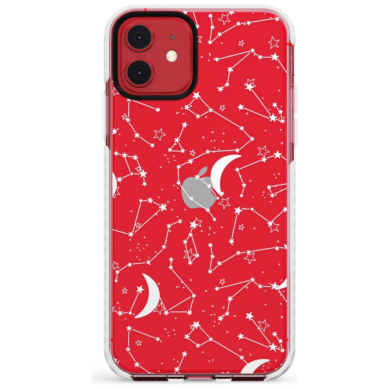 White Constellations on Clear Slim TPU Phone Case for iPhone 11