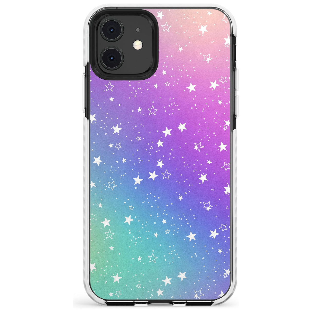 White Stars on Pastels Slim TPU Phone Case for iPhone 11