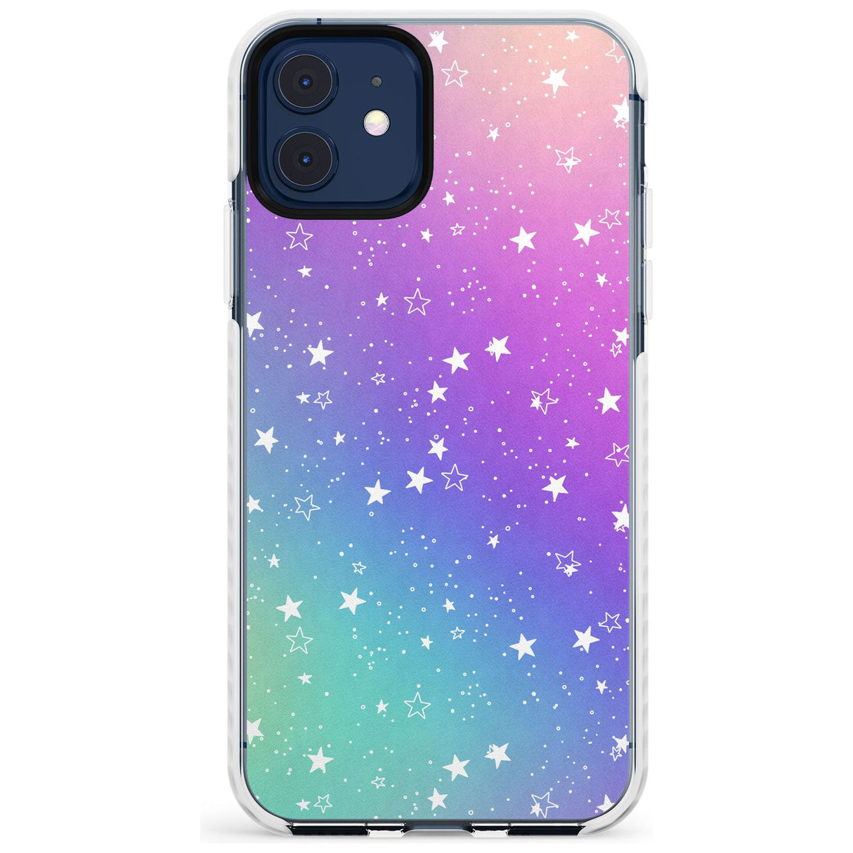 White Stars on Pastels Slim TPU Phone Case for iPhone 11