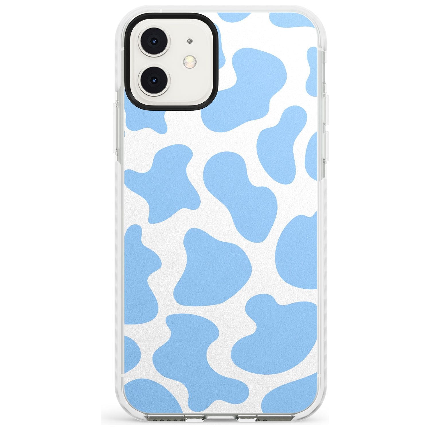 Blue and White Cow Print Impact Phone Case for iPhone 11