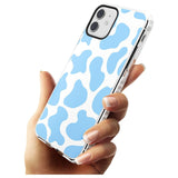 Blue and White Cow Print Impact Phone Case for iPhone 11