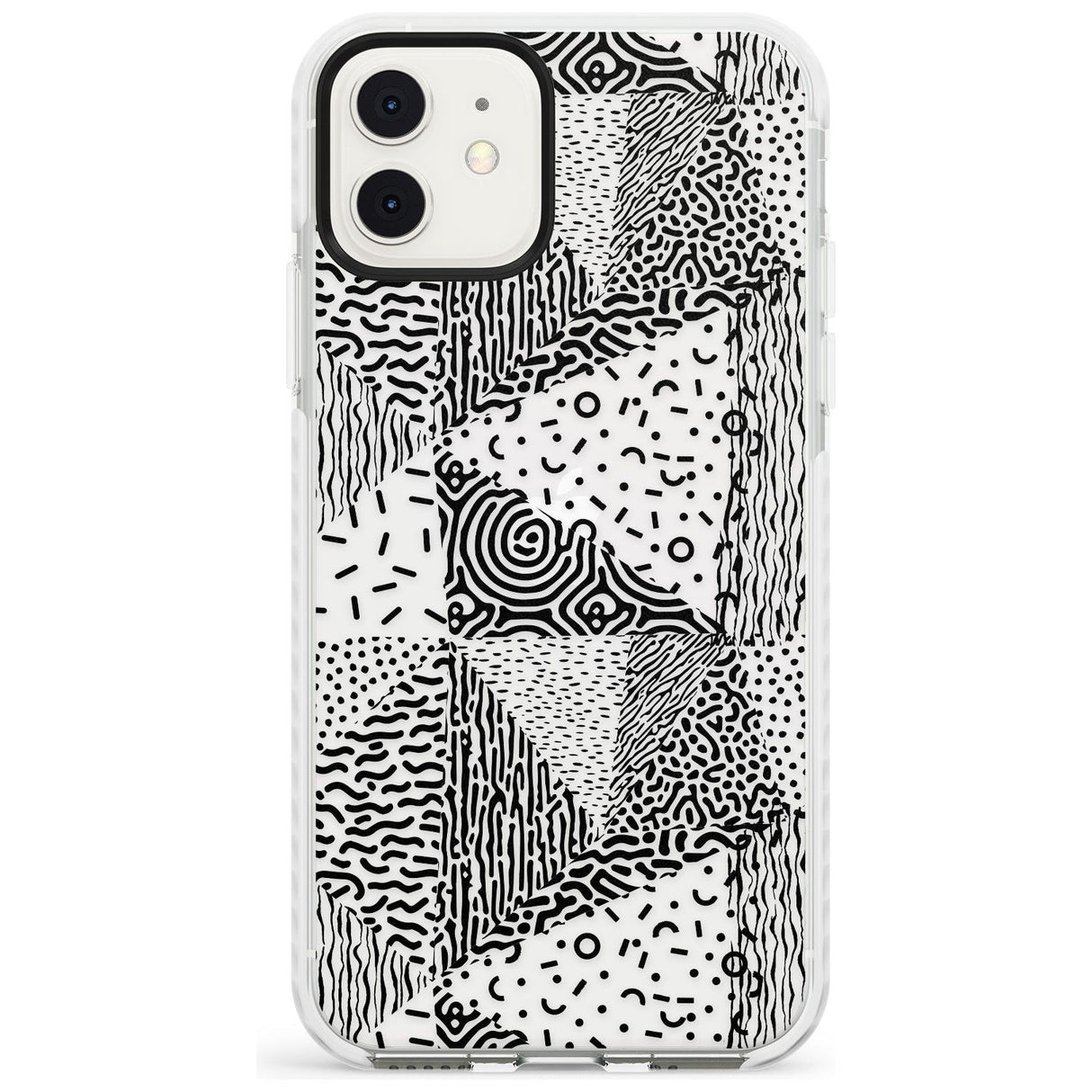 Pattern Mashup (Black) Slim TPU Phone Case for iPhone 11