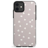 Painted Daises - Dark Pink Cute Floral Design Slim TPU Phone Case for iPhone 11