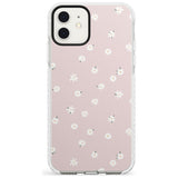 Painted Daises on Pink - Cute Floral Daisy Design Slim TPU Phone Case for iPhone 11