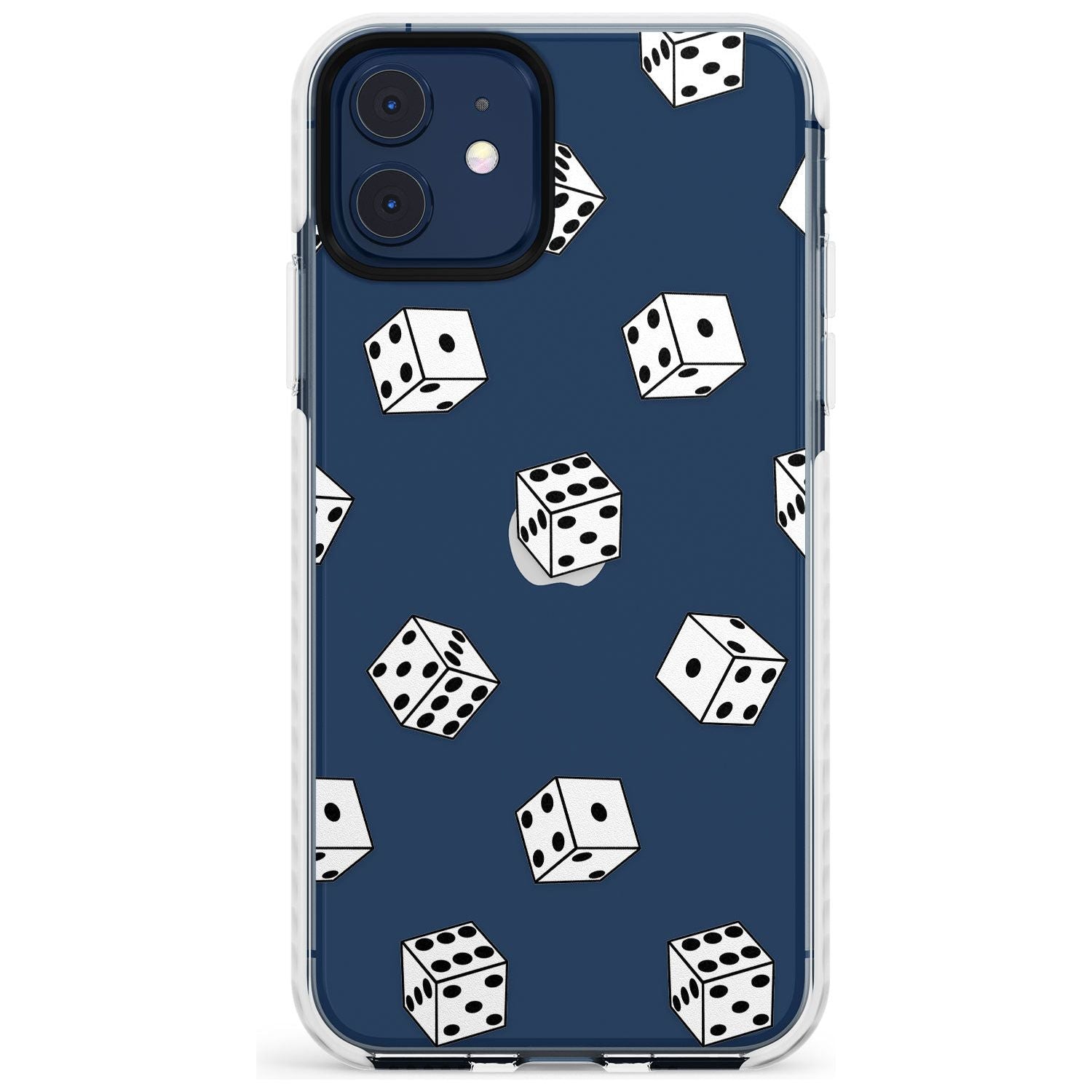 Clear Dice Pattern Impact Phone Case for iPhone 11