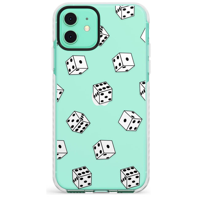 Clear Dice Pattern Impact Phone Case for iPhone 11