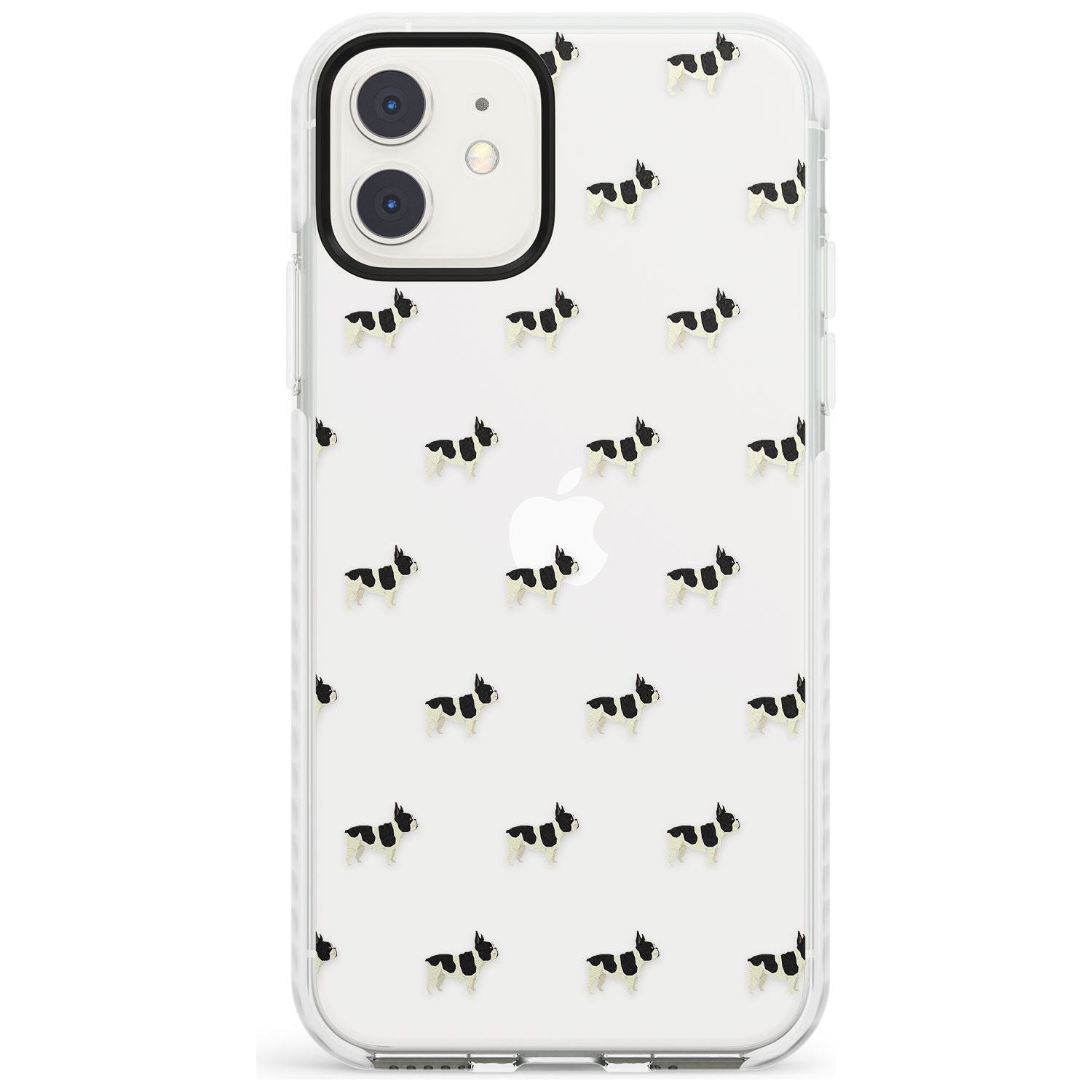 French Bulldog Dog Pattern Clear Impact Phone Case for iPhone 11