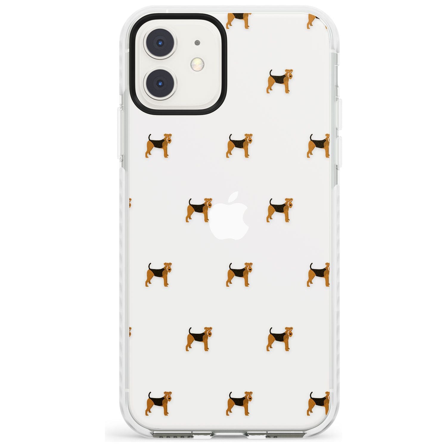 Airedale Terrier Dog Pattern Clear Impact Phone Case for iPhone 11