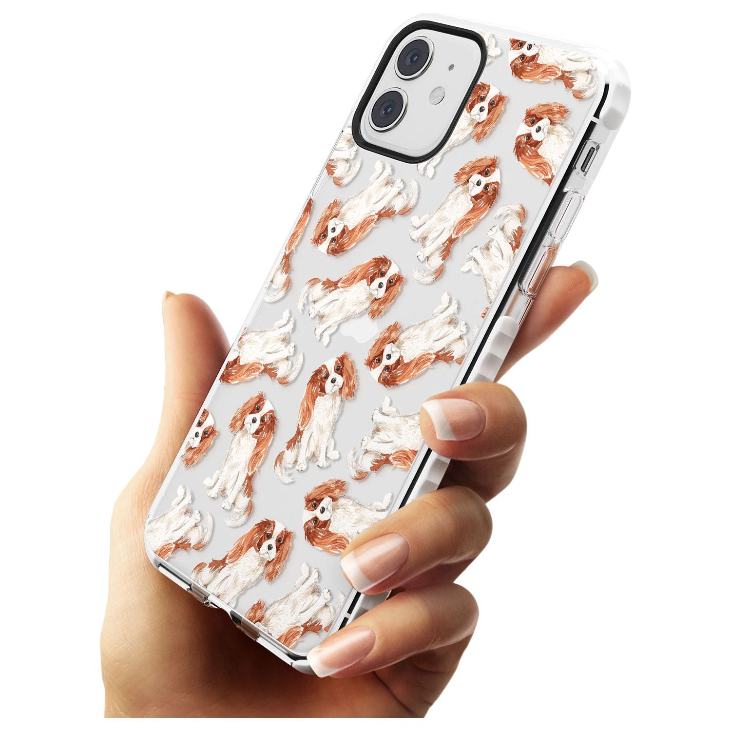 Cavalier King Charles Spaniel Dog Pattern Impact Phone Case for iPhone 11