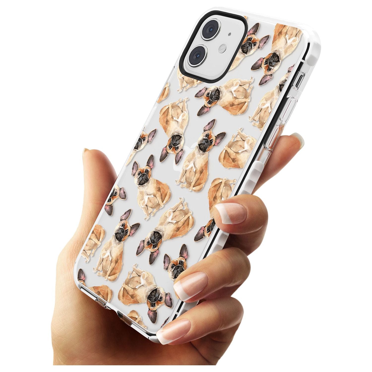 French Bulldog Watercolour Dog Pattern Impact Phone Case for iPhone 11