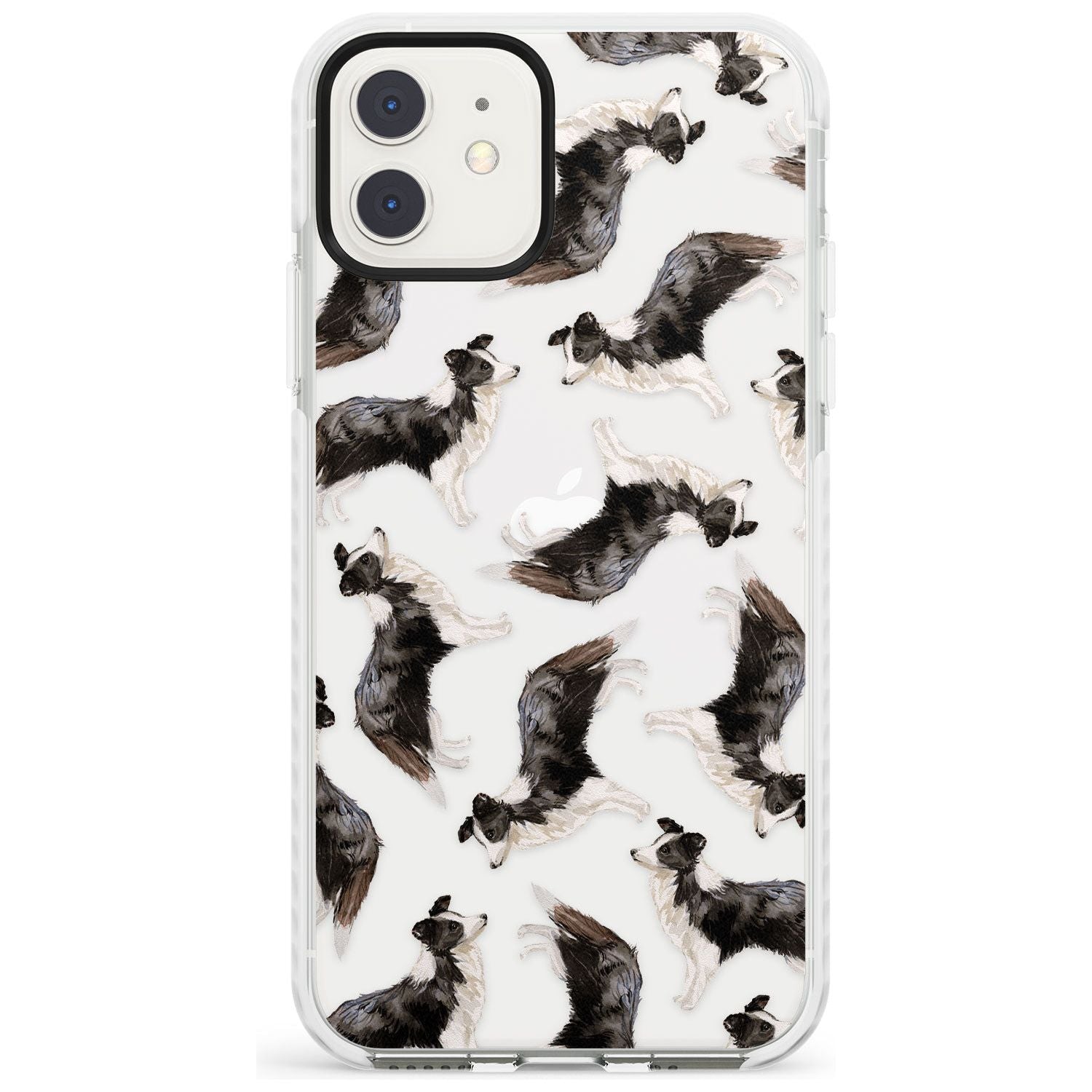 Border Collie Watercolour Dog Pattern Impact Phone Case for iPhone 11