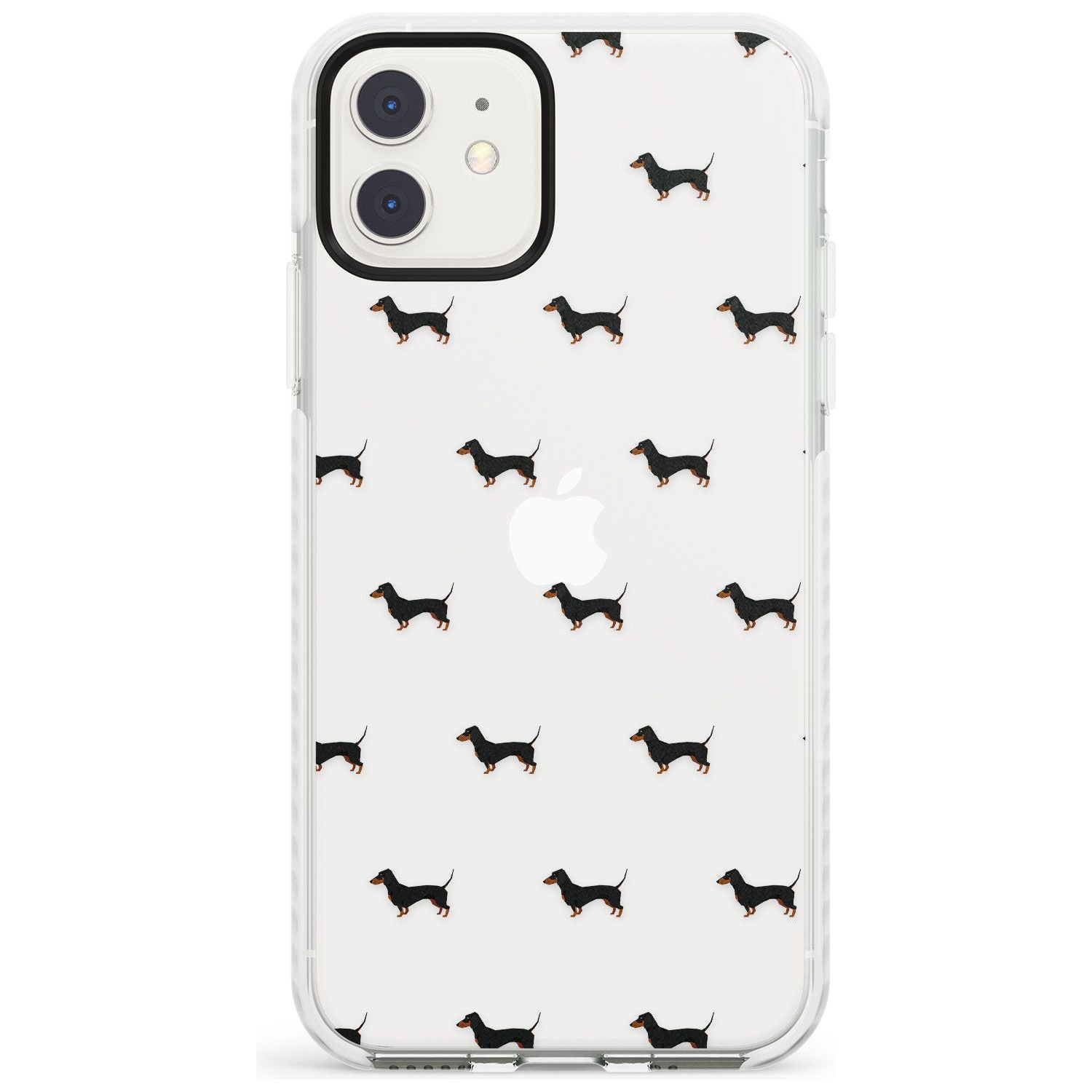 Dachshund Dog Pattern Clear Impact Phone Case for iPhone 11