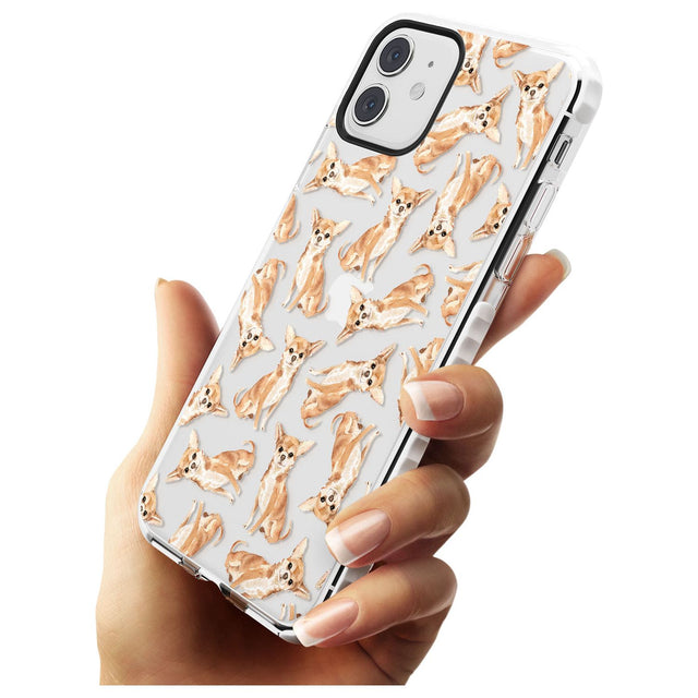 Chihuahua Watercolour Dog Pattern Impact Phone Case for iPhone 11