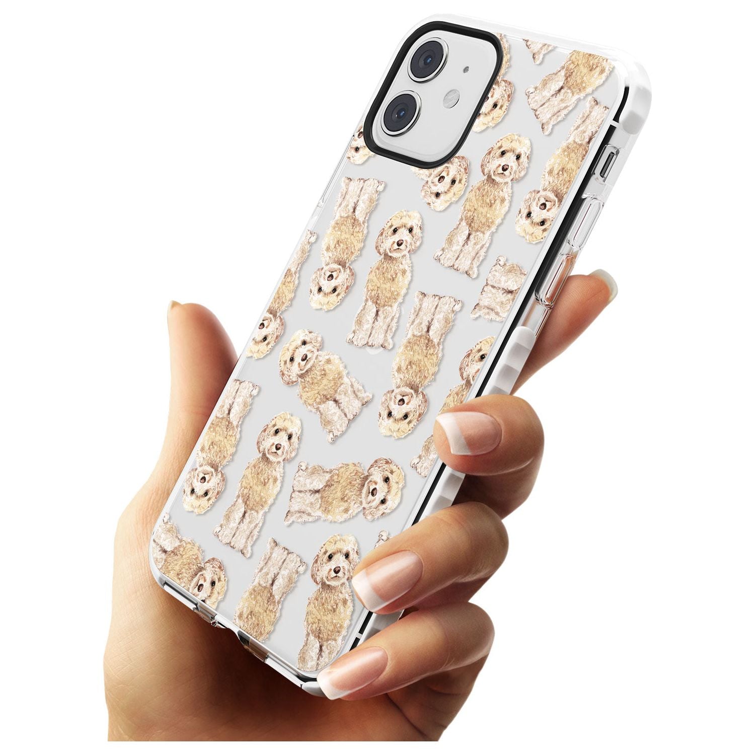 Cockapoo (Champagne) Watercolour Dog Pattern Impact Phone Case for iPhone 11