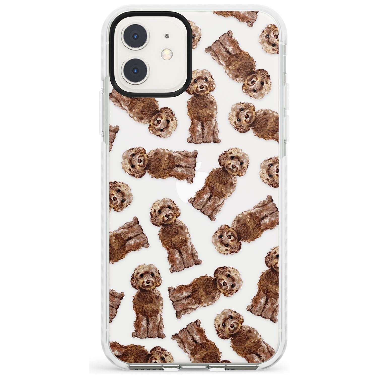 Cockapoo (Brown) Watercolour Dog Pattern Impact Phone Case for iPhone 11