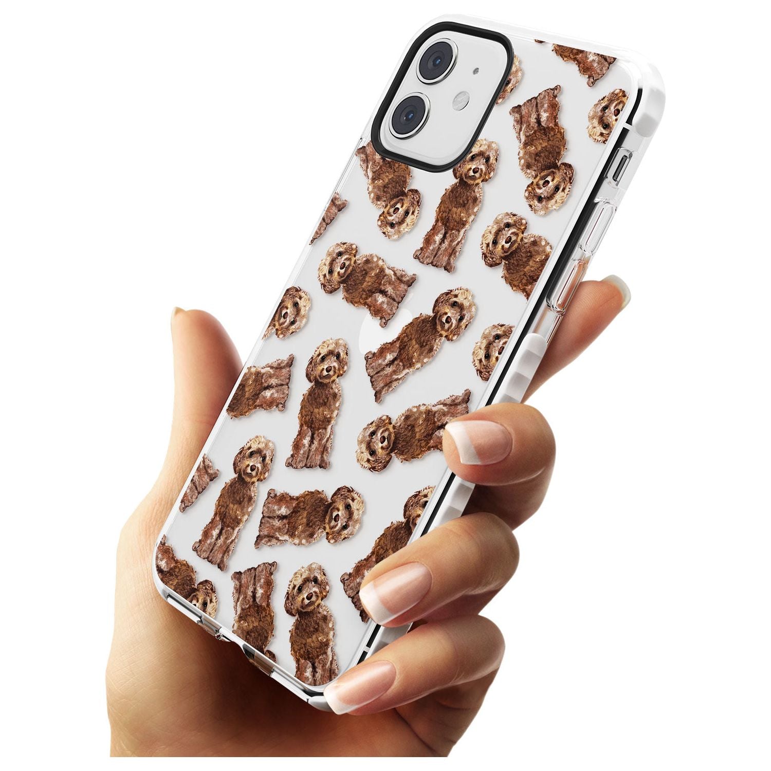 Cockapoo (Brown) Watercolour Dog Pattern Impact Phone Case for iPhone 11