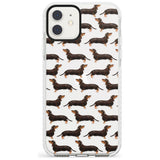 Dachshund (Black & Tan) Watercolour Dog Pattern Impact Phone Case for iPhone 11