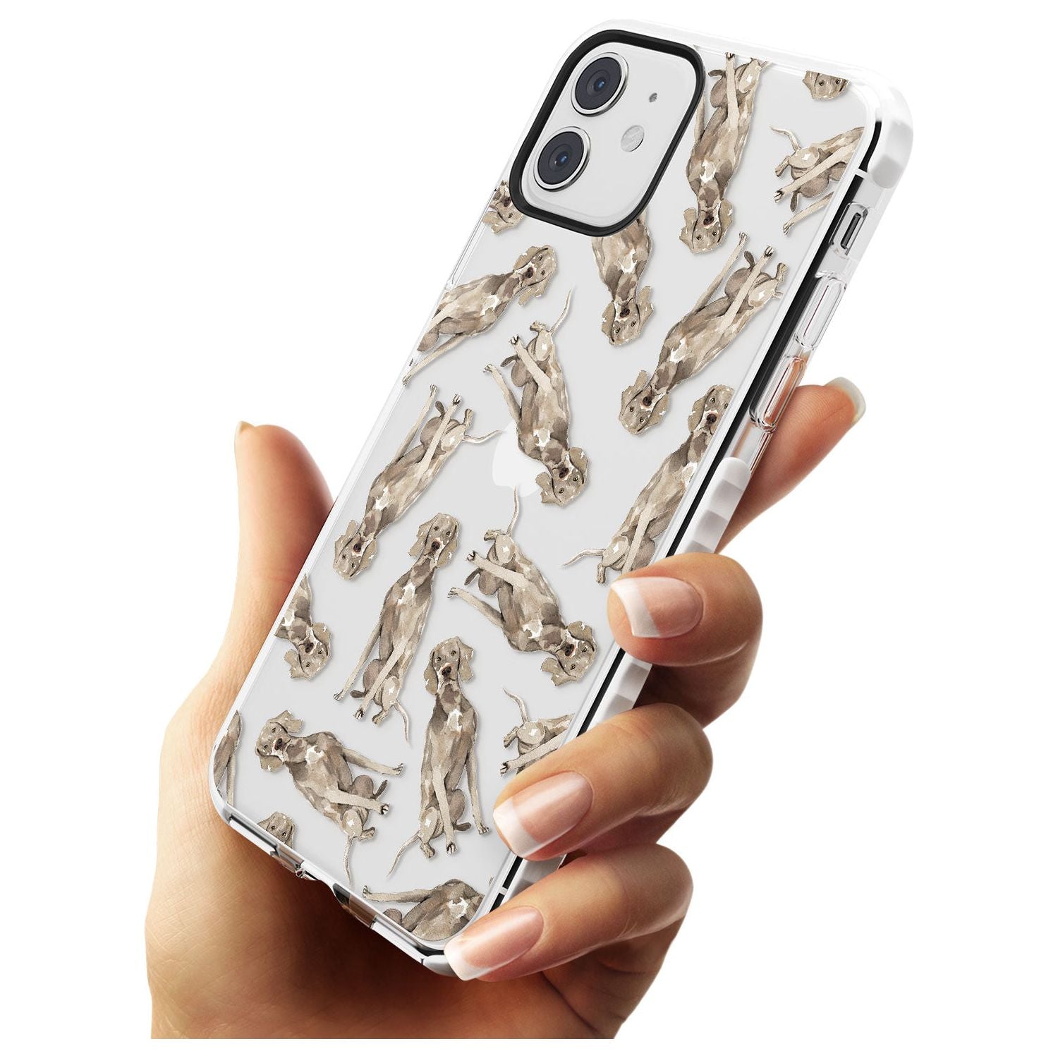 Weimaraner Watercolour Dog Pattern Impact Phone Case for iPhone 11