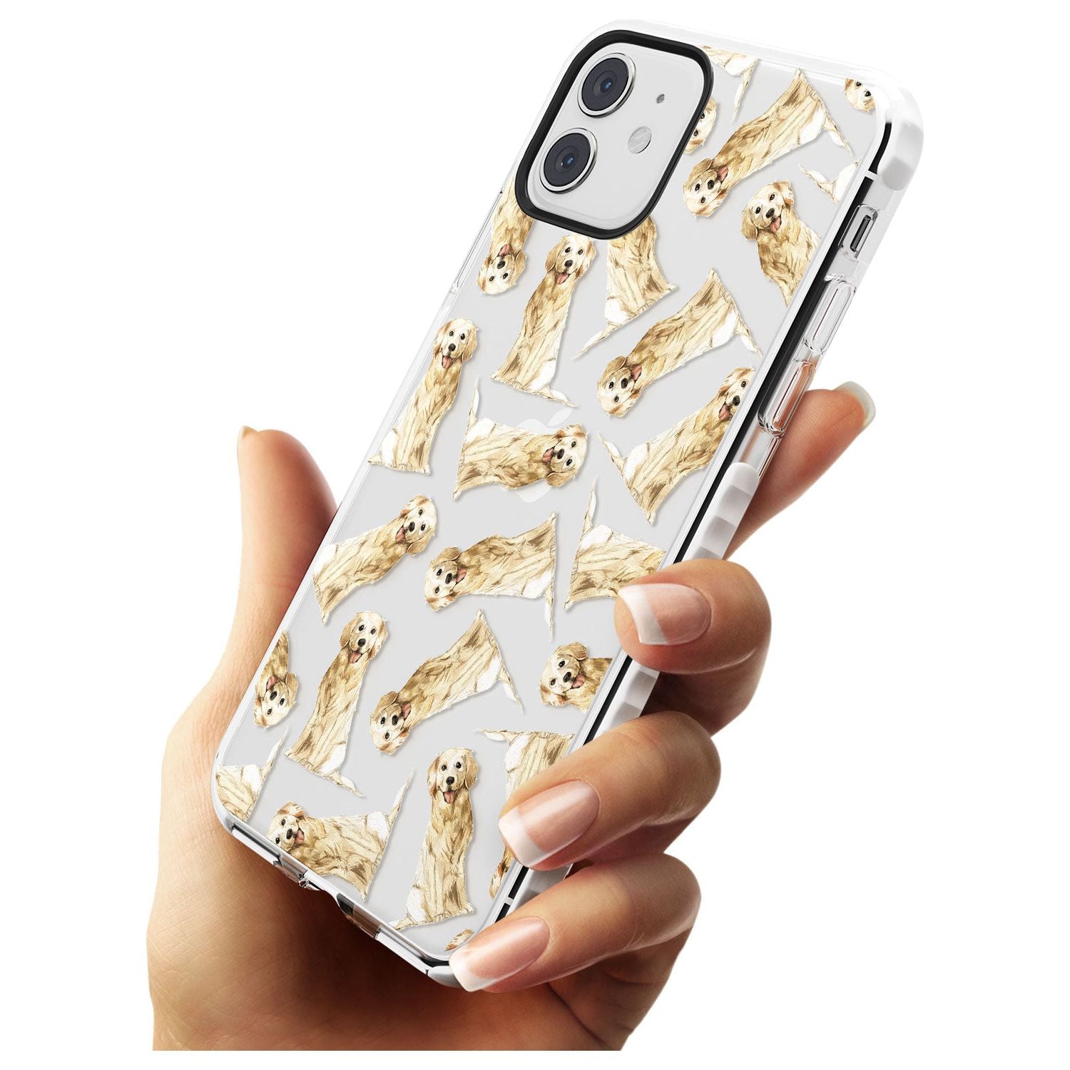 Golden Retriever Watercolour Dog Pattern Impact Phone Case for iPhone 11