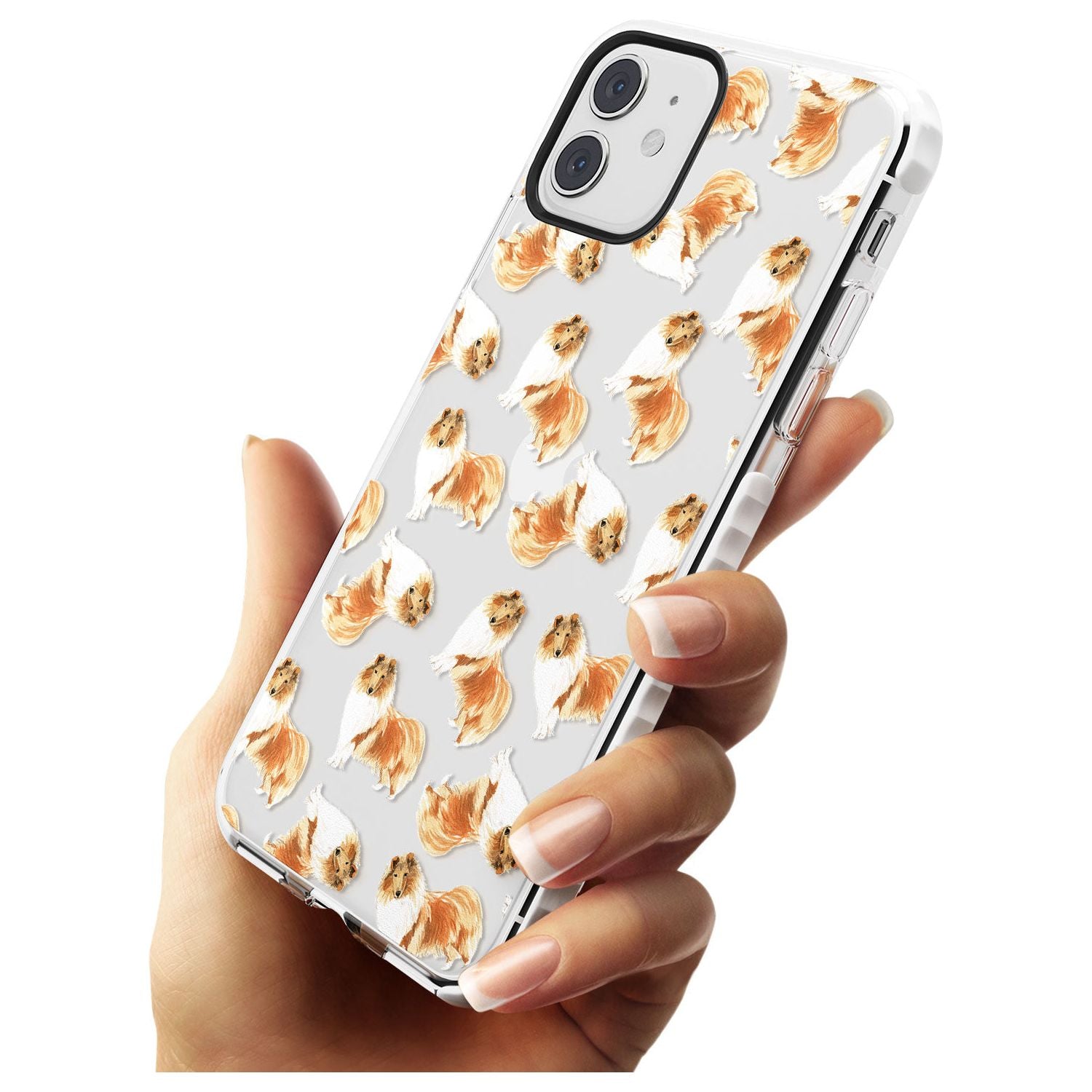 Rough Collie Watercolour Dog Pattern Impact Phone Case for iPhone 11