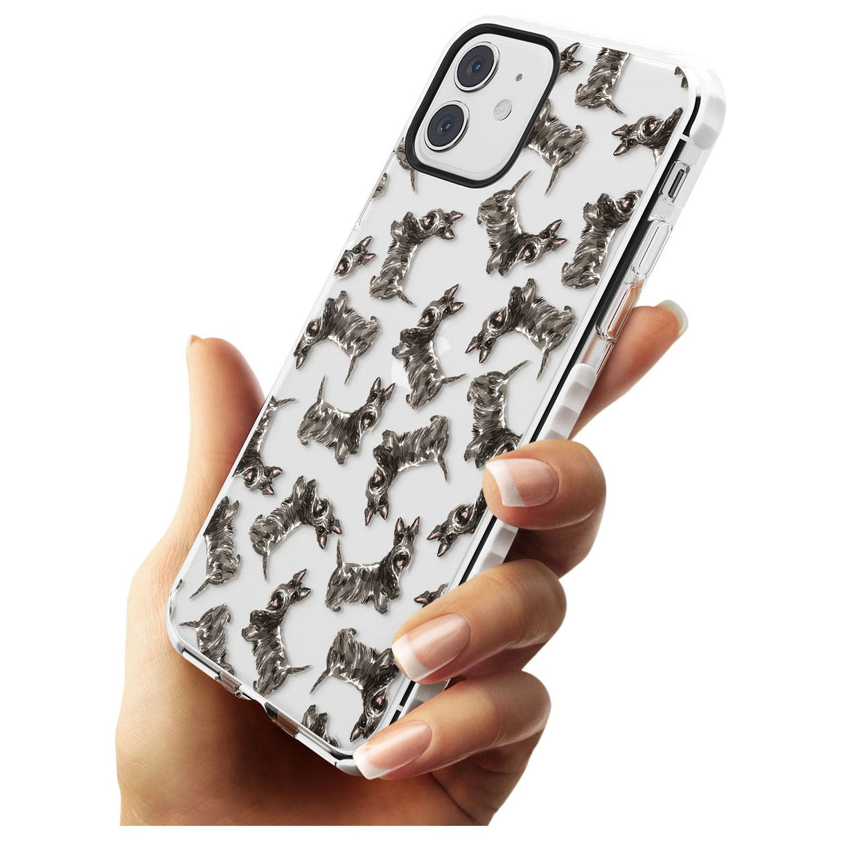 Scottish Terrier Watercolour Dog Pattern Impact Phone Case for iPhone 11