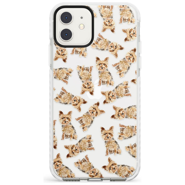 Yorkshire Terrier Watercolour Dog Pattern Impact Phone Case for iPhone 11