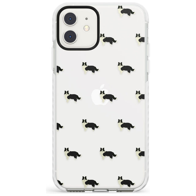 Border Collie Dog Pattern Clear Impact Phone Case for iPhone 11