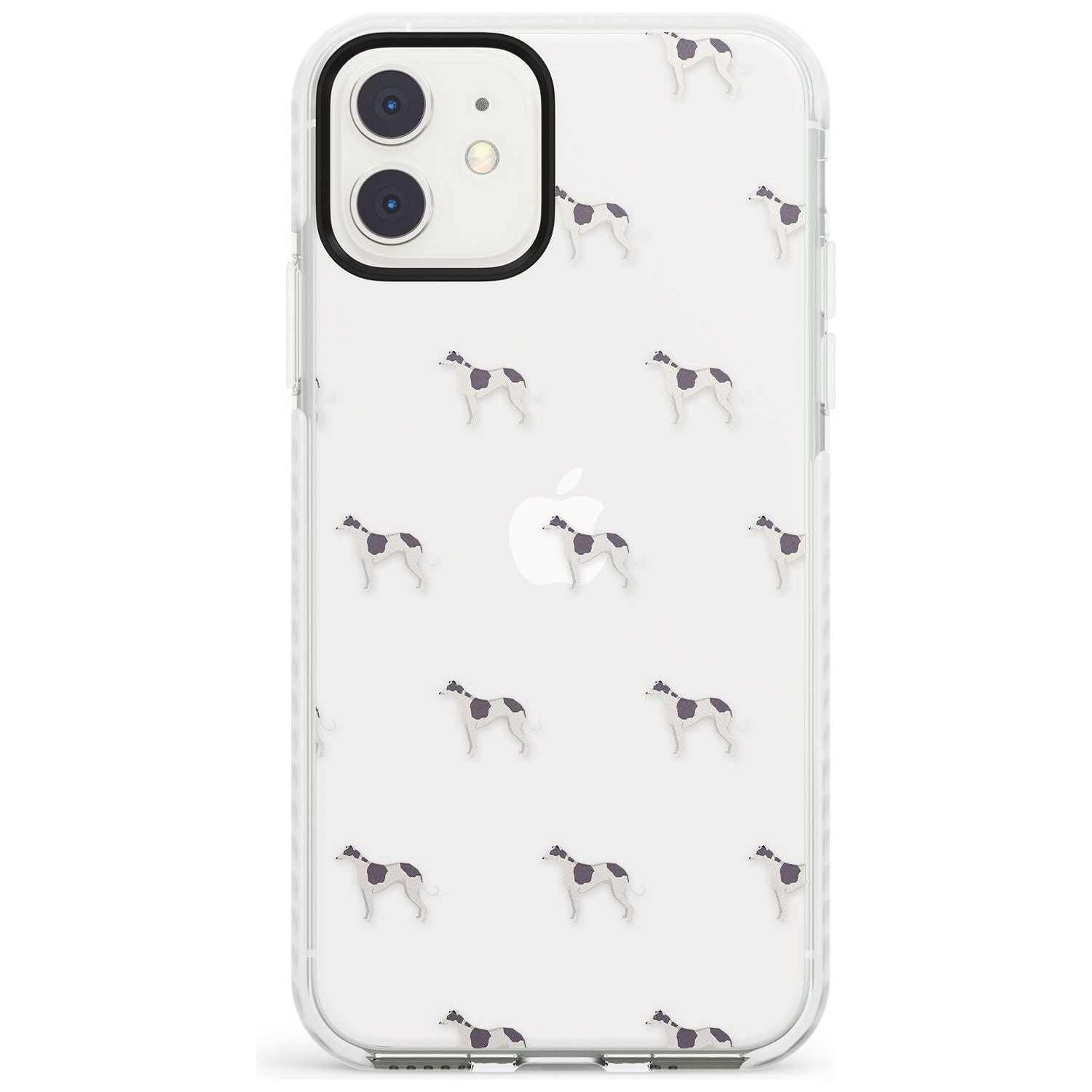 Greyhound Dog Pattern Clear Impact Phone Case for iPhone 11