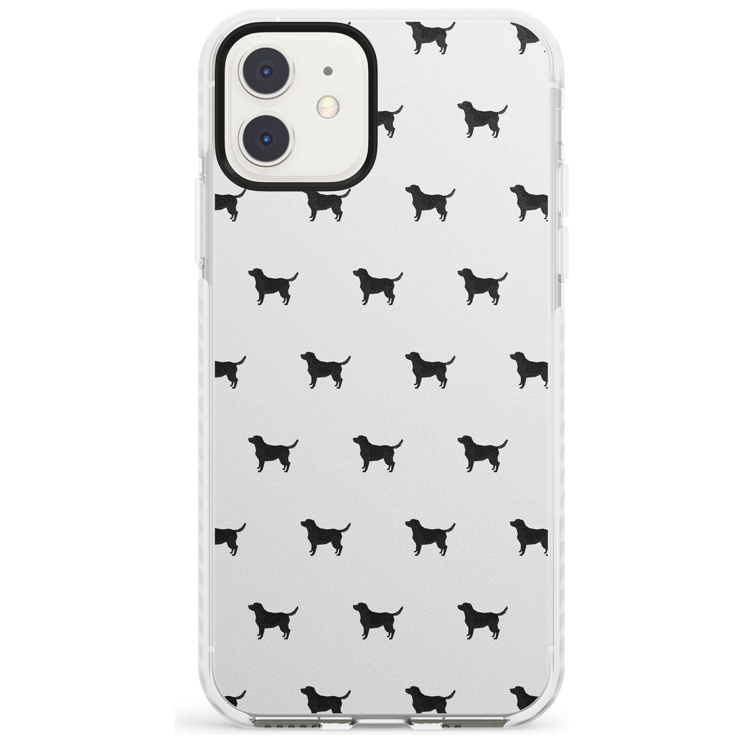 Black Labrador Dog Pattern Impact Phone Case for iPhone 11