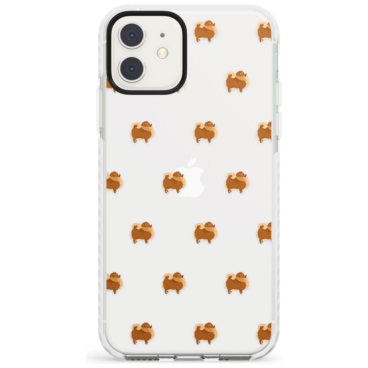 Pomeranian Dog Pattern Clear Impact Phone Case for iPhone 11
