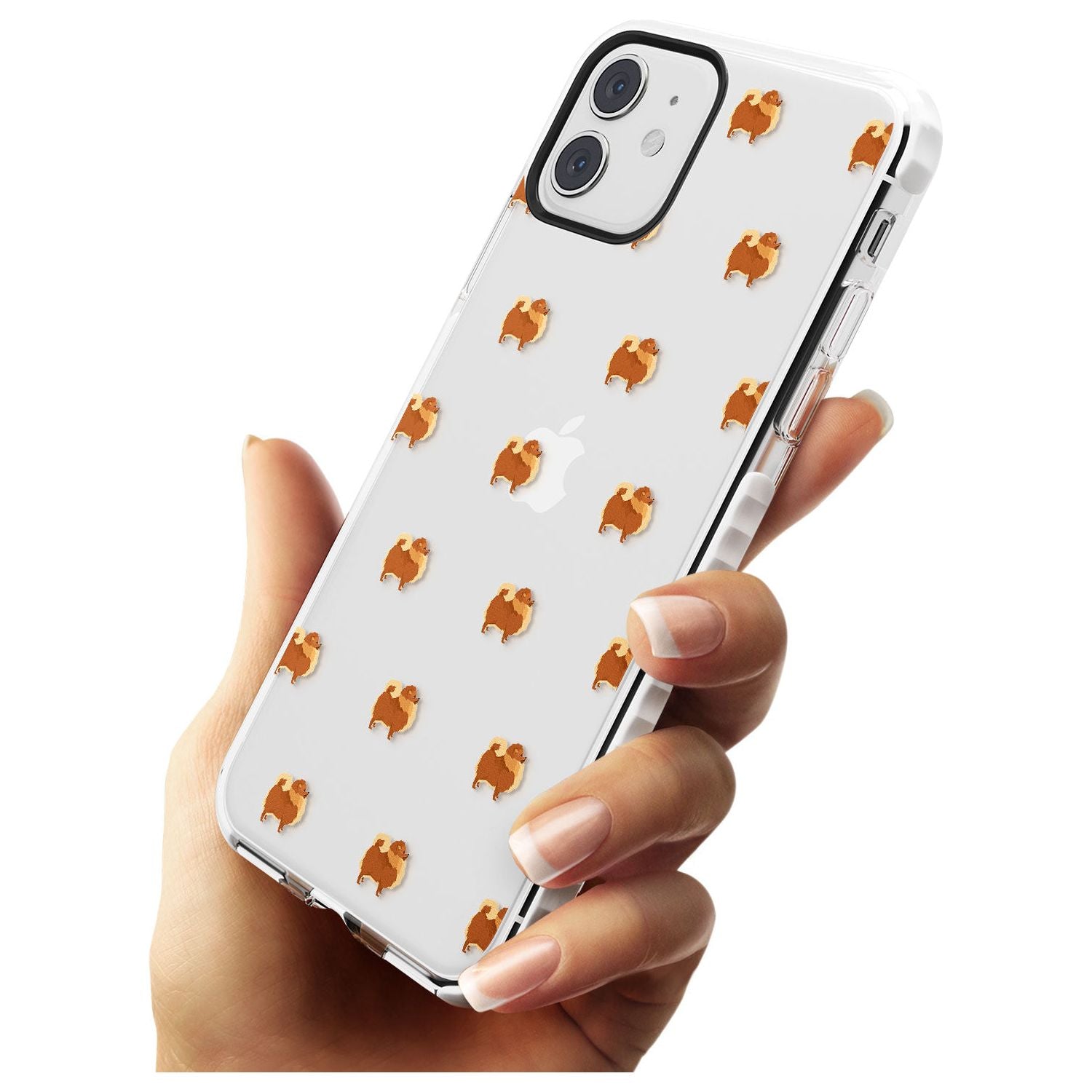 Pomeranian Dog Pattern Clear Impact Phone Case for iPhone 11