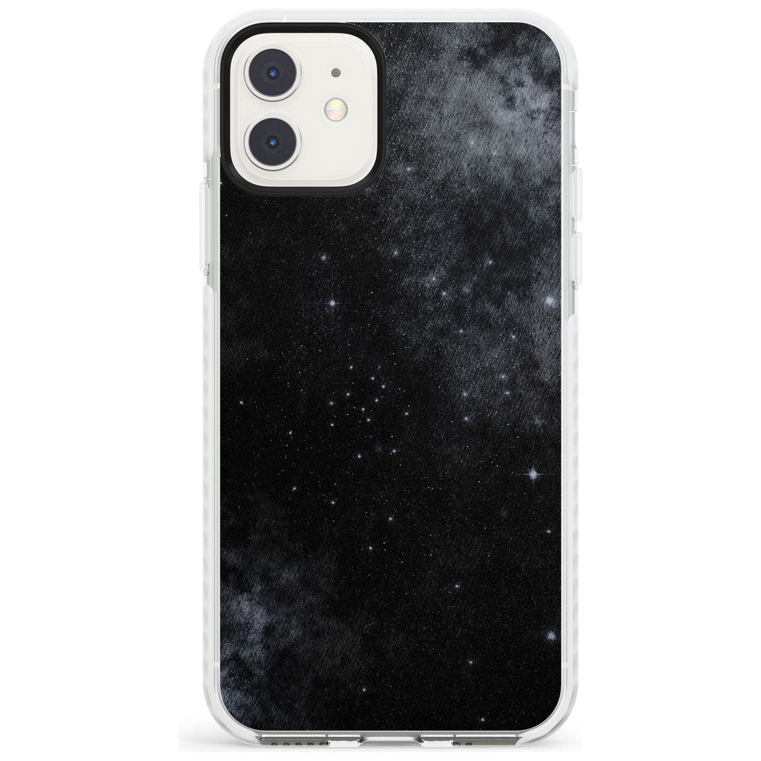 Night Sky Galaxies: Shimmering Stars Phone Case iPhone 11 / Impact Case,iPhone 12 / Impact Case,iPhone 12 Mini / Impact Case Blanc Space